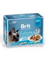 Kočky - krmivo - Brit Premium Cat D Fillets in Gravy Family Plate