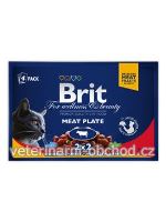 Kočky - krmivo - Brit Premium Cat kapsa Meat Plate (4x100g)