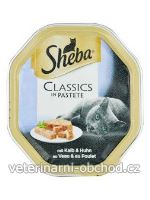Kočky - krmivo - Sheba vanička Telecí a kuřecí paštika