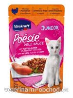Kočky - krmivo - Vitakraft Cat Poésie DéliSauce kapsa junior krůtí