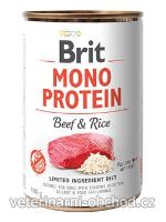 Psi - krmivo - Brit Dog konz Mono Protein Beef & Brown Rice