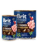 Psi - krmivo - Brit Premium Dog by Nature konz Chicken & Hearts