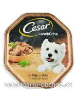 Psi - krmivo - Cesar vanička krůtí a hovězí ve šťávě