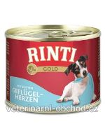 Psi - krmivo - Rinti Dog Gold konzerva drůbeží srdíčka