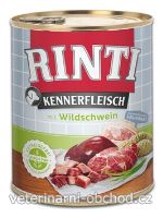 Psi - krmivo - Rinti Dog Kennerfleisch konzerva divočák